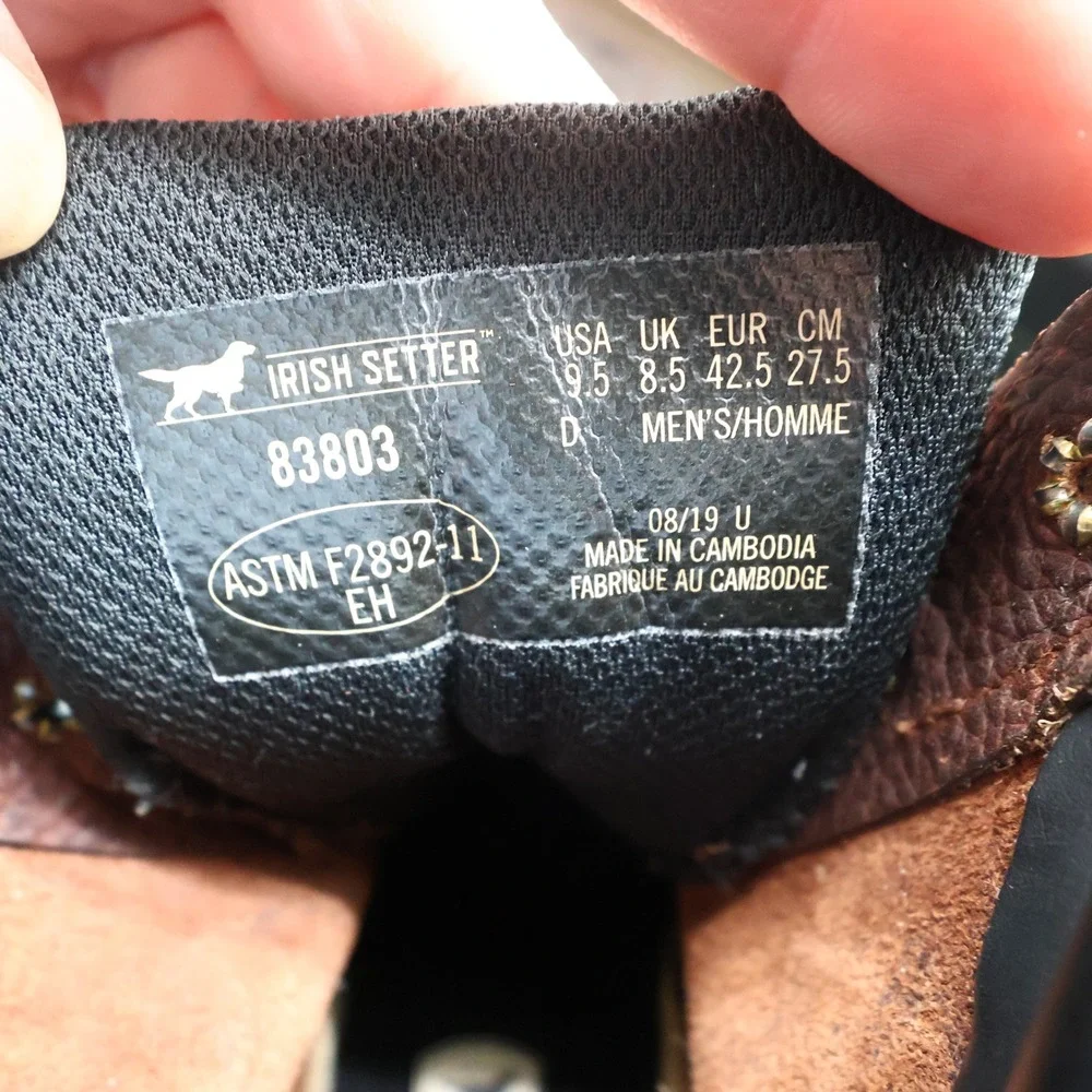 Irish Setter Boots Mens 9.5 D Farmington Leather Work 83803 Soft Toe NIB